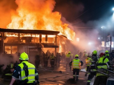 商贸城大火，emergency rescue and recovery