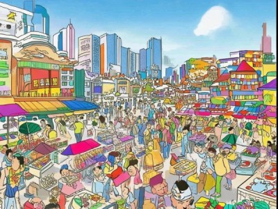 商贸行业插画图片大全，商业生活中的视觉盛宴