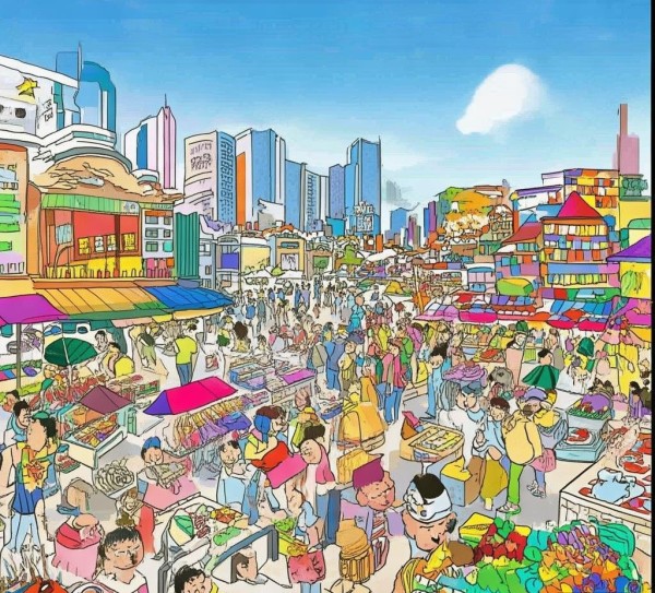 商贸行业插画图片大全，商业生活中的视觉盛宴