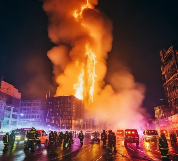 宜春国际商贸城发生着火事件，相关部门迅速反应
