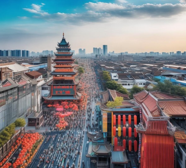 中国义乌商贸城，连接未来，见证历史