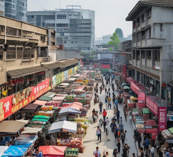 工商城市，金华市义乌商贸城，特色与活力并存