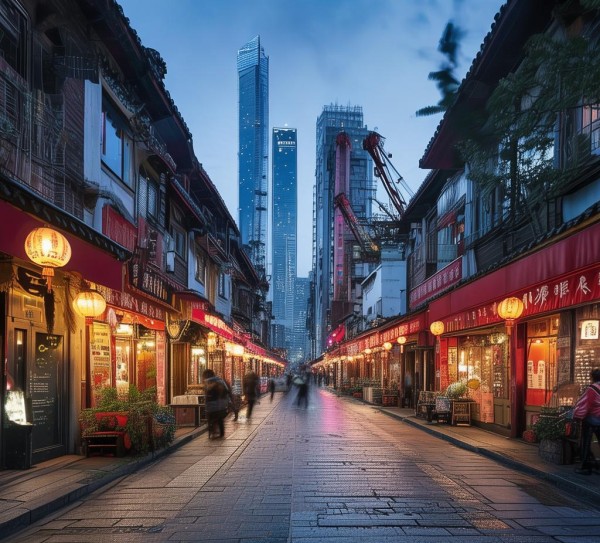 海港商贸城新闻坊，城市与智慧的交融