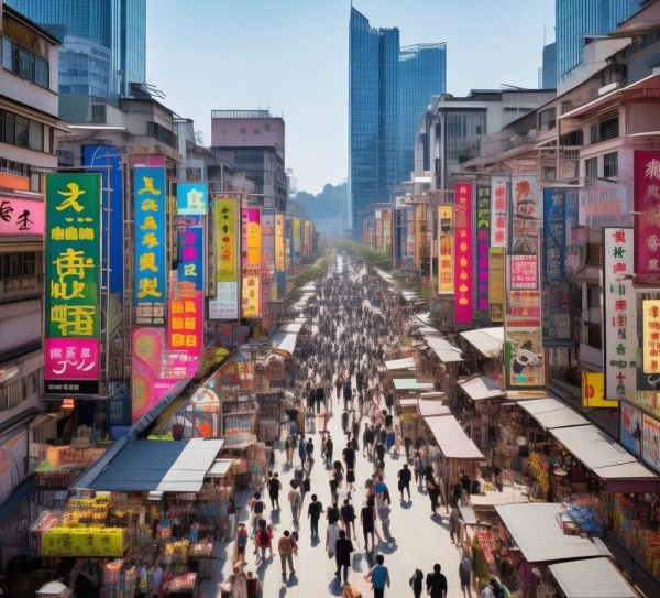 义乌商贸城二区，shopping district in Zhejiang province