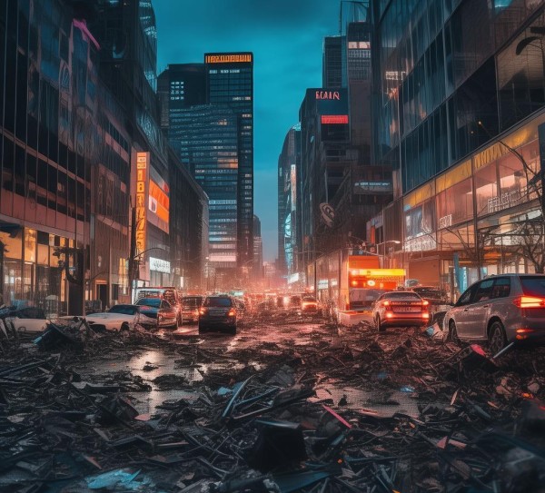 萧县商贸城车祸，collision in a business hub