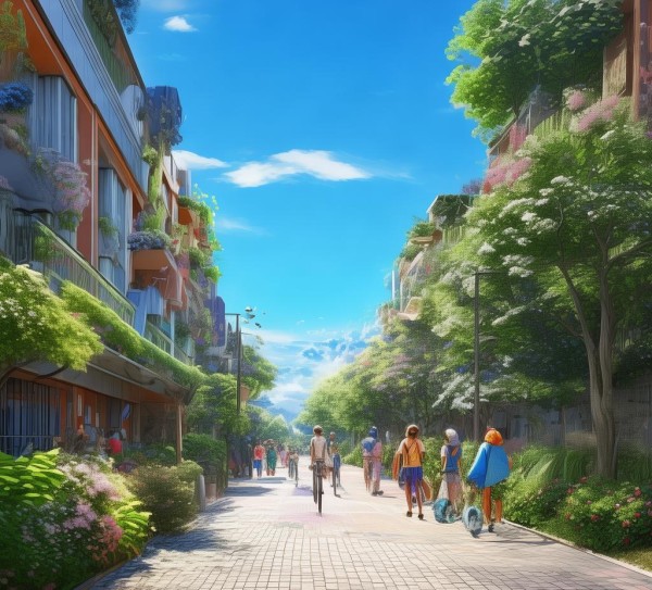 蓝天街，绿色生活的新起点