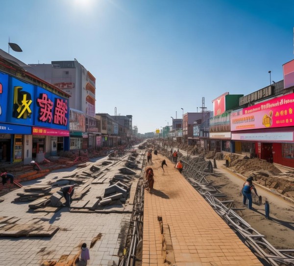 兴华商贸修路视频，映照商业发展的新图景