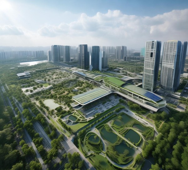 东莞虎门商贸城站TOD综合开发项目，未来绿色经济中心