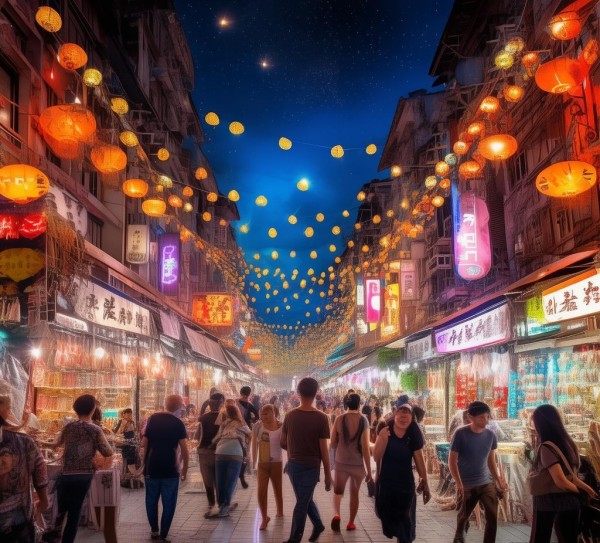 播州区商贸城夜市街,热闹的夜晚与商业的碰撞 播州区商贸城夜市街,热闹的夜晚与商业的碰撞