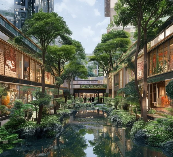 集安商贸街,shopping center in harmony with nature and人文精神 集安商贸街,shopping center in harmony with nature and人文精神