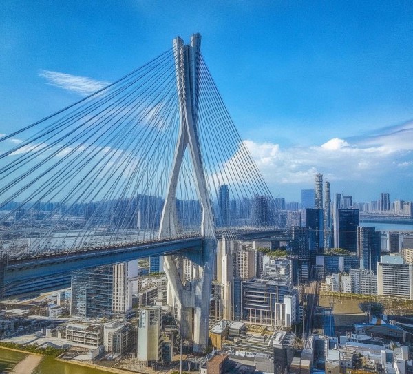 潍州商贸城造桥，现代城市新地标