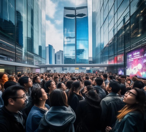 在商业大地上，一个瞬间，龙津商贸大厦的新闻事件