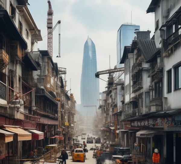 安顺商贸街拓宽，工程与未来的想想