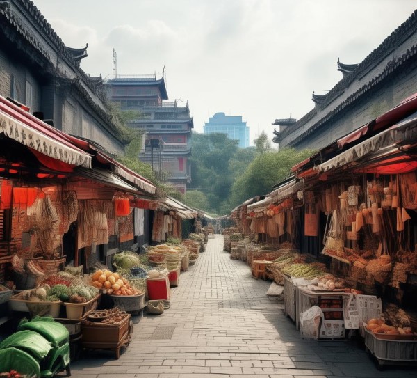 城市中的孝感，一街一市，一城一市