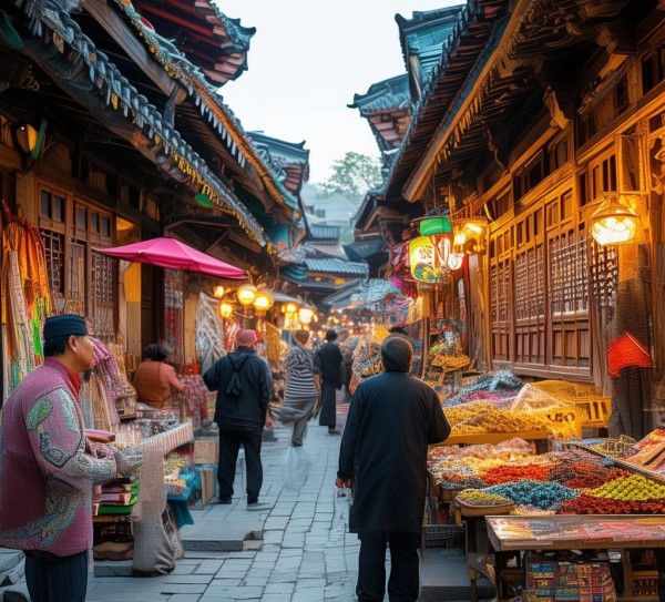 甘南商贸街，商贸盛景